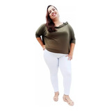 Calças Legging Gestante Kit 2 Peças Cotton Jeans Plus Size