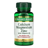 Cálcio Magnésio Zinco +vitamina D3 100 Caps Importada Bounty