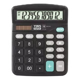 Calculadora De Mesa De 12 Dígitos Solar Ou Pilha Yin s
