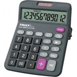 Calculadora De Mesa Trully 12dig visor Incl preta Procalc Cor Preto