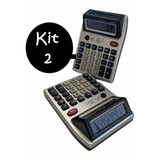 Calculadora Duplo Visor Detecta Dinheiro Falso Kit 2 