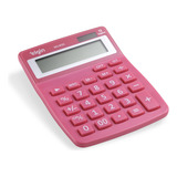 Calculadora Mv 4135 Rosa Visor 12 Dig Display Lcd Elgin