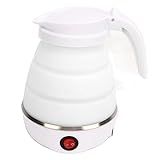 Caldeira De água Para Viagem Chaleira Elétrica Dobrável 304 Aço Inoxidável Segura 600 Ml Fervura Rápida Para Casa Plugue EUA 110V 