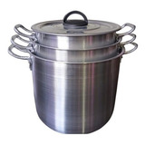 Caldeirão Panela De Alumínio Restaurante Kit C 3 N 26 28 30