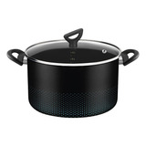 Caldeirão Rochedo Smart Aluminio 7 Litros 24 Cm Preto Dr24r2