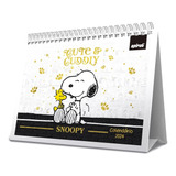 Calendário 2024 De Mesa Snoopy Spiral