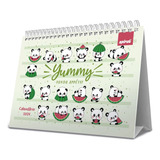 Calendário 2024 Mesa Panda Fofo Spiral Pessoal