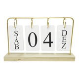 Calendário De Mesa Decorativo Argola
