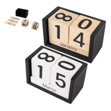 Calendário De Mesa Permanente Decoração Office Escritorio