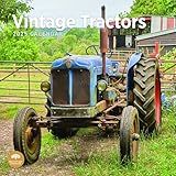 Calendário De Parede Mensal De Tratores Vintage 2025 Da Bright Day Máquinas Agrícolas Antigas De 30 5 X 30 5 Cm