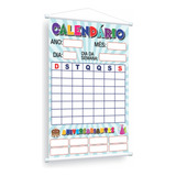 Calendário Infantil Escolar Painel Lona Will999