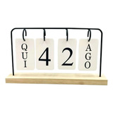 Calendario Permanente De Mesa Em Gancho Decoração