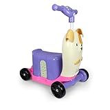 Calesita Patinete Cachorro Rosa Infantil Unissex Crianças De 3 A 8 Anos
