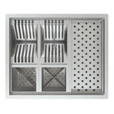 Calha Acetinado Escovado Talheres Inox Acabamento Fino 58x48