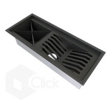 Calha Canal 60cm Preta Organizador Escorredor Embutir Úmida