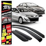 Calha Chuva Defletor Inteiriça Slim Yaris Hatch 4 Portas 2018 2019 2020 2021 2022 2023 Fumê