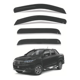 Calha De Chuva Defletor Preto Fumê Fiat Nova Strada 4 Portas