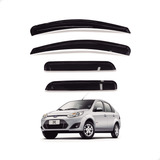 Calha De Chuva Defletor Preto Fumê Ford Fiesta 4 Portas