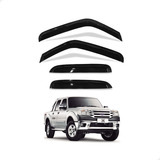 Calha De Chuva Defletor Preto Fumê Ranger Cab Dupla 4 Portas