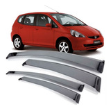 Calha De Chuva Honda Fit 2004 2005 2006 2007 Acrílico Fumê
