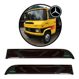 Calha De Chuva Par Caminhão Mercedes Mb 608 Acrilico Fumê