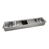 Calha Gourmet Canal Organizador Umida Escorredor Inox Tubrax