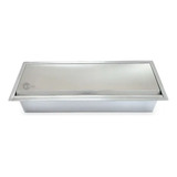 Calha Organizador De Pia 60cm Em Aço Inox Com Tampa