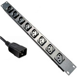 Calha Régua Pdu Rack 8 Tomadas Com Plug C20 16a P Nobreaks