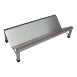 Calha Veterinária Cirúrgica Em V 100 Aço Inox Média 75cm