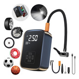 Calibrador Pneu Compressor De Ar Bomba Roda Carro Moto Bike Cor Preto