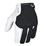 Callaway Luva De Golfe Masculina X Spann De Couro Cabretta De Compressão Premium Usada Na Mão Esquerda Cadete Grande Branca Preta