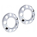 Calota 10 Furos Aro 20 22 Roda Dianteira Metal Caminhao Par
