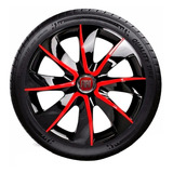 Calota Jogo Aro 14 Esportiva Red Fiat Palio Strada 4 Peças