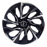 Calota Modelo Ds4 Esportiva Aro 13 Universal Preto Cromado