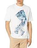 Calvin Klein Camiseta Masculina De Manga Curta E Gola Redonda Branco Brilhante XXG
