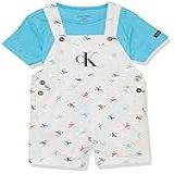 Calvin Klein Conjunto De 2 Peças Shortall Para Bebês Meninos Bright White Printed 6 9 Meses