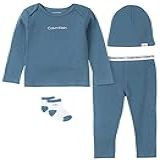 Calvin Klein Conjunto De 4 Peças Essenciais Para Bebês Meninas Coroneta Azul 24M