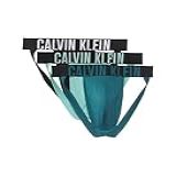 Calvin Klein Pacote Com 3 Alças Masculinas Intense Power Micro Jock Preta Verde Com Cócegas Mediterrânea Preto Verde Com Cócegas Mediterrâneo M