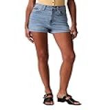 Calvin Klein Shorts Jeans Femininos De Cintura Alta- Robins Egg- 60