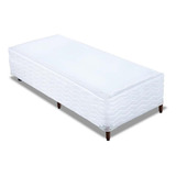 Cama Box Base Solteiro Sommier Plus Branco 88x24 orthocrin