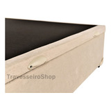 Cama Box Baú Casal Colchão Castor Premium Tecnopedic 138 Cor Suede Bege
