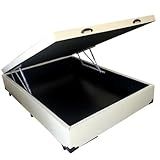 Cama Box Baú Casal Com 48cm De Altura Total Blindado Reforçado Corino Branco