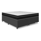 Cama Box Baú King Com Colchão Confort Tec 193x203x42 Premium