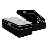 Cama Box Baú Solteiro Colchão Molas Ortobom Nanolastic Phy
