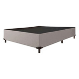 Cama Box Casal 1 38m Com 38cm De Altura Suede Prince Cinza