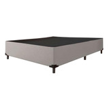 Cama Box Casal 1 38m Com 38cm De Altura Suede Prince Cinza