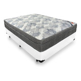 Cama Box Casal Colchão Molas Ortobom Iso Superpocket 138cm