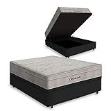 Cama Box Com Baú Casal - Colchão De Molas Ensacadas - Ortobom - Airtech Springpocket 138x188x72cm
