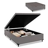 Cama Box Com Baú Casal Com 41cm De Altura Com Os Pés Prince Cinza