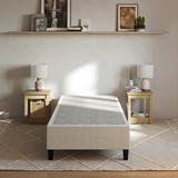 Cama Box Emma Base Para Colchão Solteiro Especial Bege